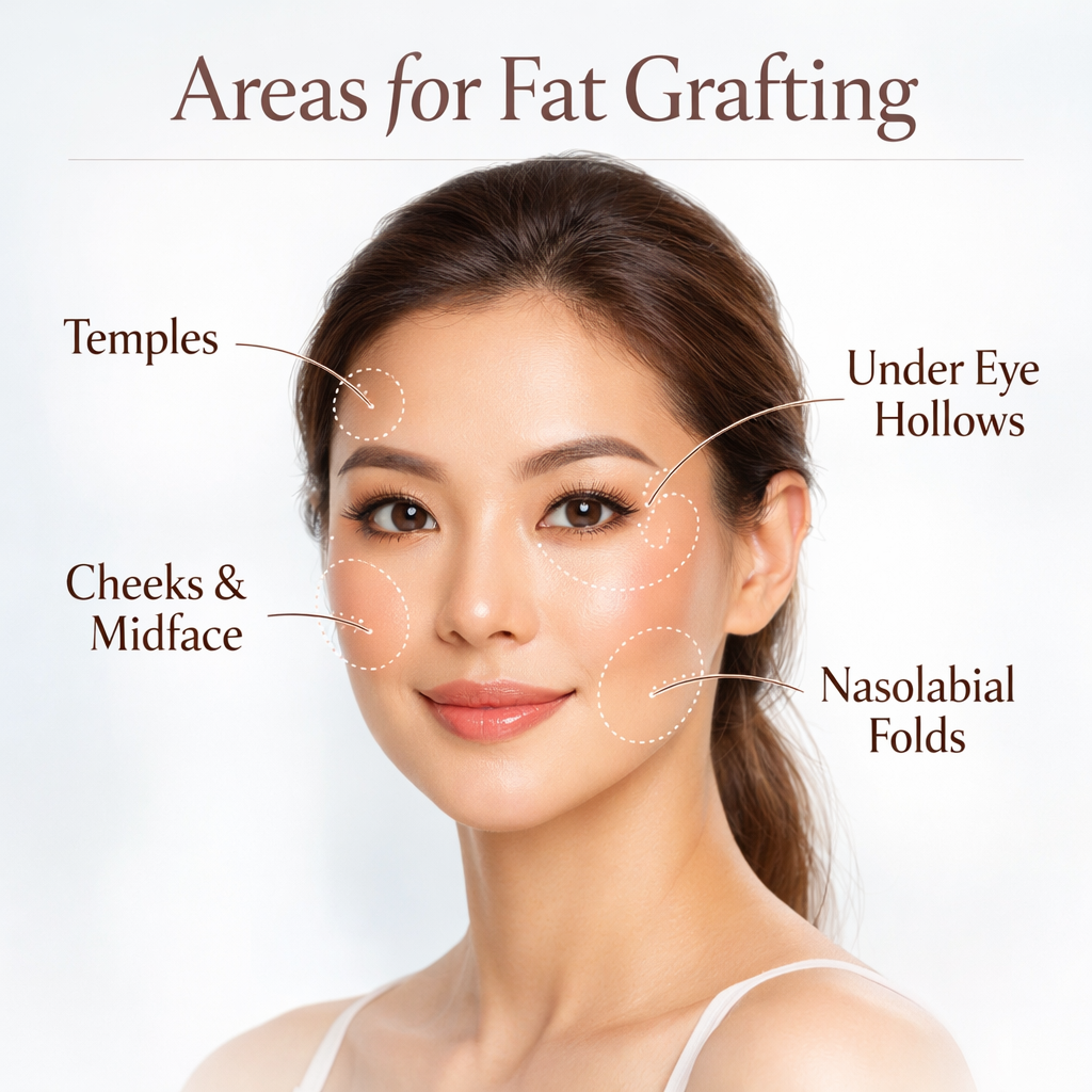 Fat grafting areas
